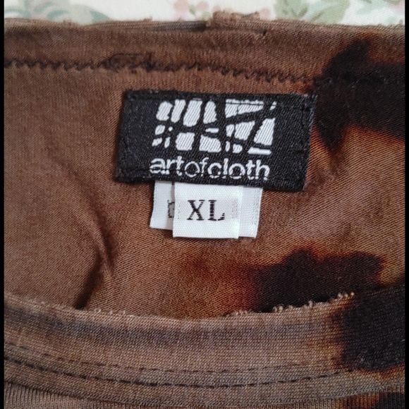 Art of Clothe Brown Long Sleeve T-shirt Tie-dyed - Picture 3 of 11